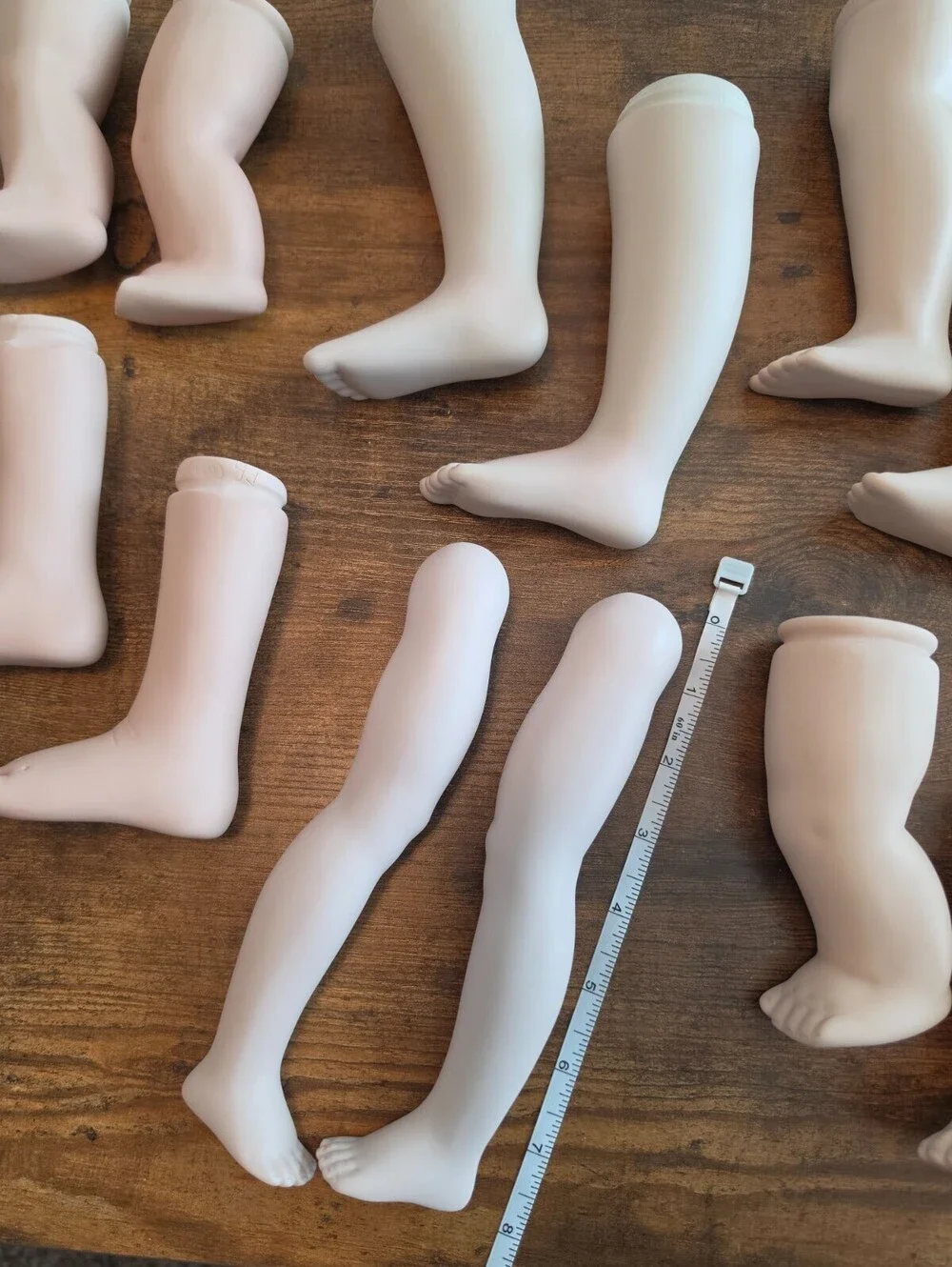 Lot of 7 Pairs of Porcelain Bisque Doll Legs Doll Making Repair Parts